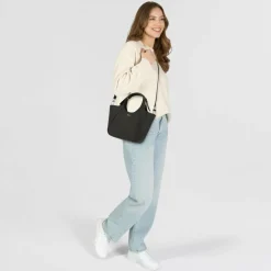 Boss Shopper|Schultertaschen<Lenah Shopper Tasche Leder 23 cm black
