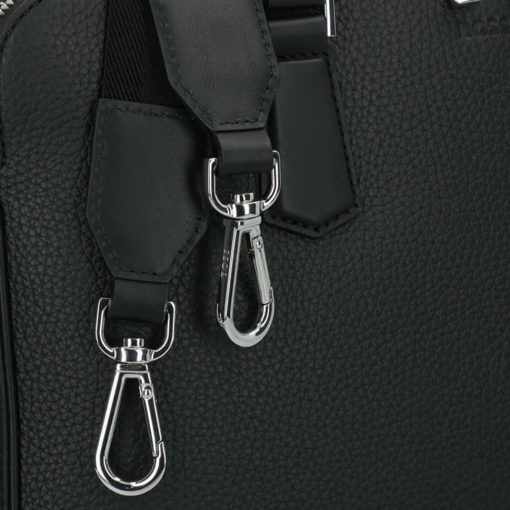 Boss Laptoptaschen|Aktentaschen<New Crosstown Aktentasche Leder 39 cm Laptopfach black