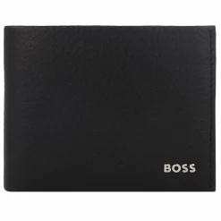 Boss Herrengeldbörsen Querformat<New Crosstown Geldbörse RFID Schutz Leder 10 cm black