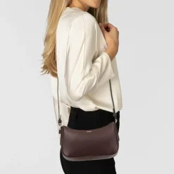 New Boss Numah Schultertasche Leder 19 cm open purple