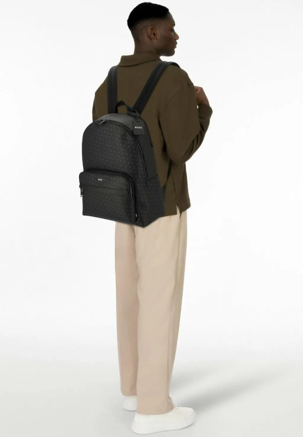 Boss Zair Daypack Leder 43 cm Laptopfach