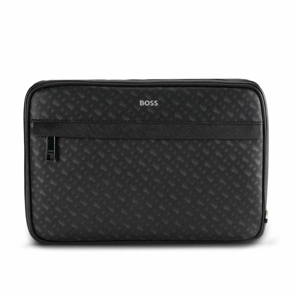 Boss Zair Kulturbeutel Leder 28 cm