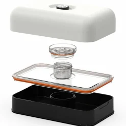 Discount 24Bottles Lunchbox 21 cm stone ice white