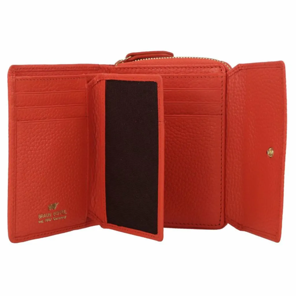 Braun Büffel Damengeldbörsen Querformat<Asti Geldbörse RFID Leder 12 cm rich red