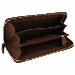 Braun Büffel Damengeldbörsen Querformat<Asti Geldbörse RFID Schutz Leder 19 cm saddle brown