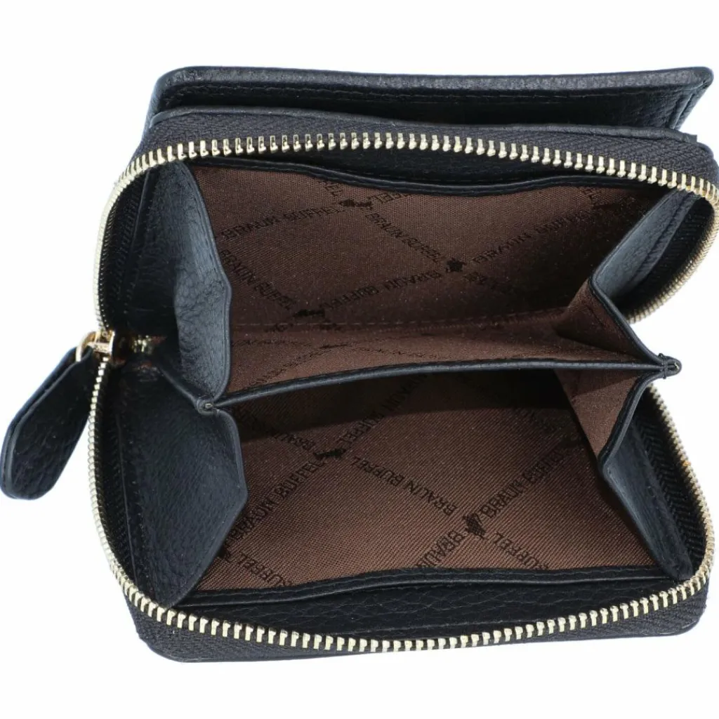 Braun Büffel Damengeldbörsen Querformat<Asti Geldbörse RFID Leder 10 cm schwarz