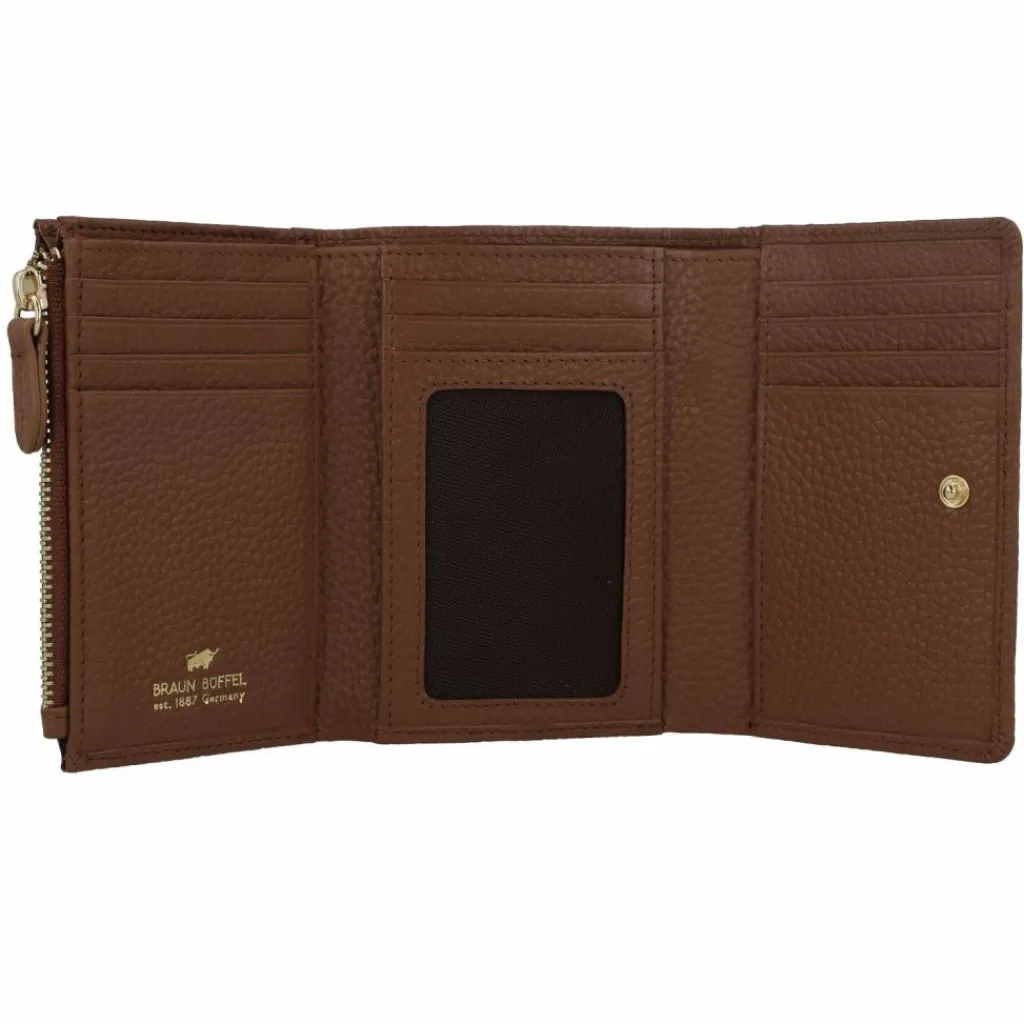 Braun Büffel Damengeldbörsen Querformat<Asti Geldbörse Leder 12 cm saddle brown