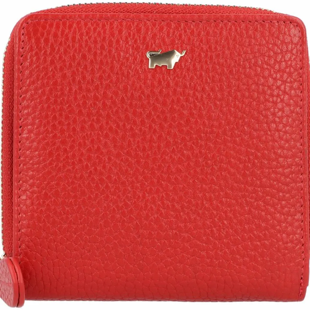 Braun Büffel Damengeldbörsen Querformat<Asti Geldbörse RFID Leder 10 cm rot