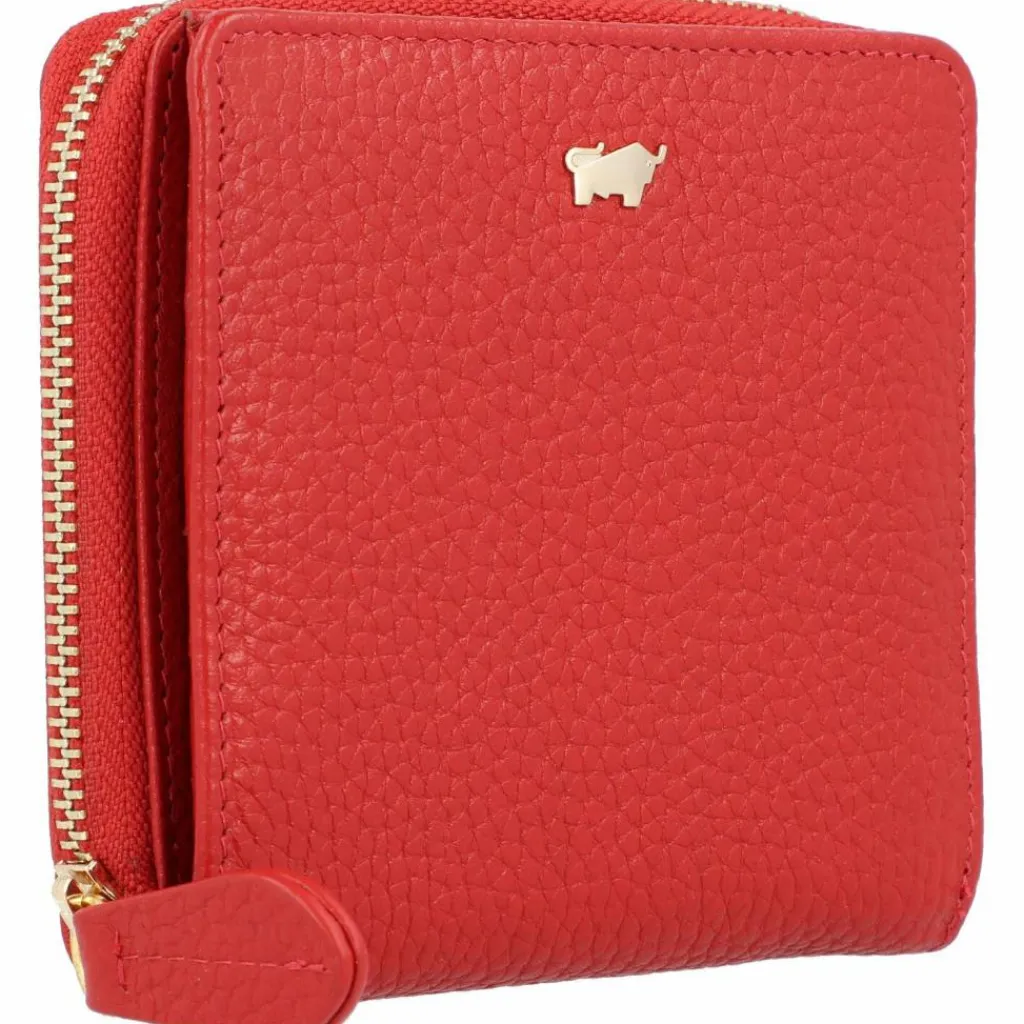 Braun Büffel Damengeldbörsen Querformat<Asti Geldbörse RFID Leder 10 cm rot