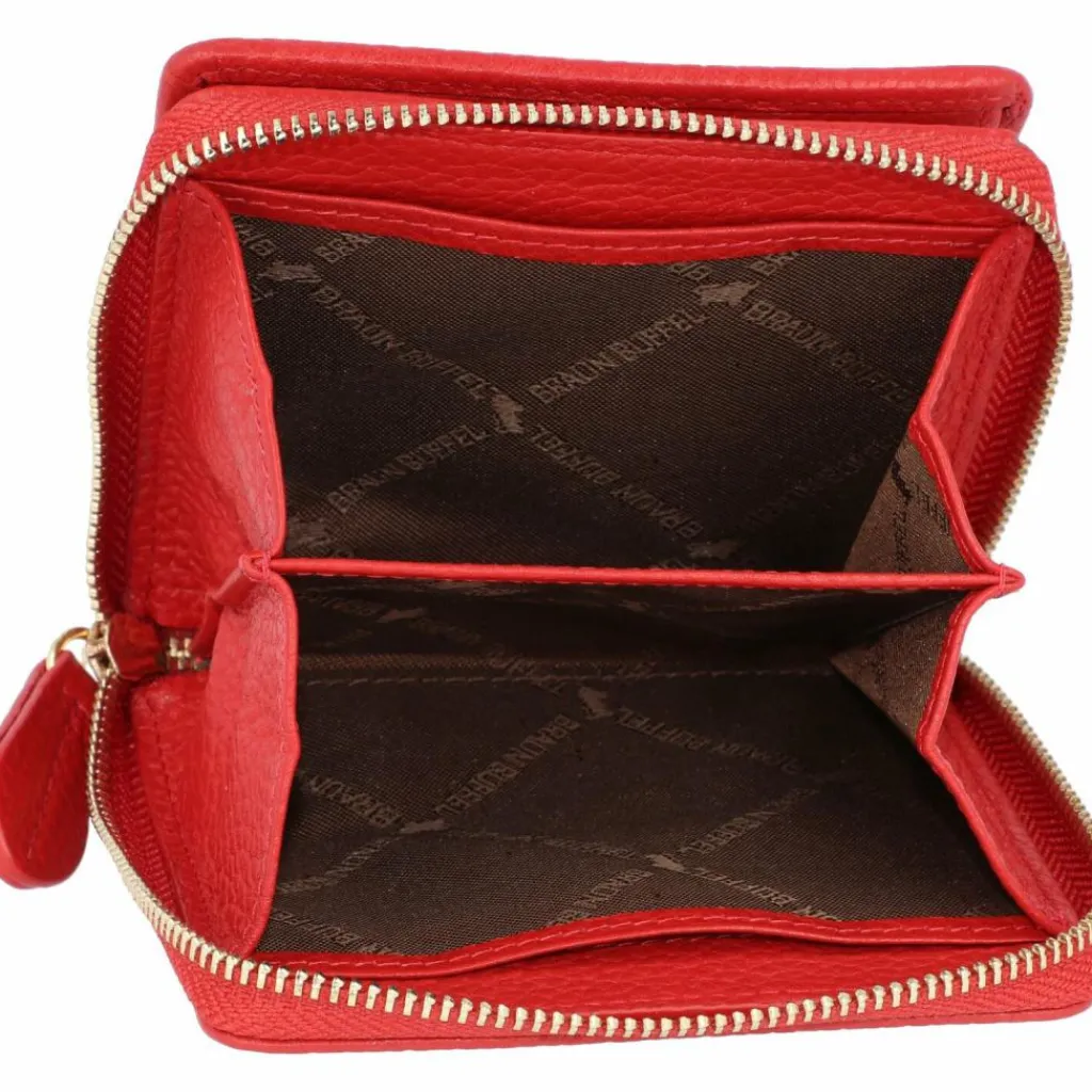 Braun Büffel Damengeldbörsen Querformat<Asti Geldbörse RFID Leder 10 cm rot