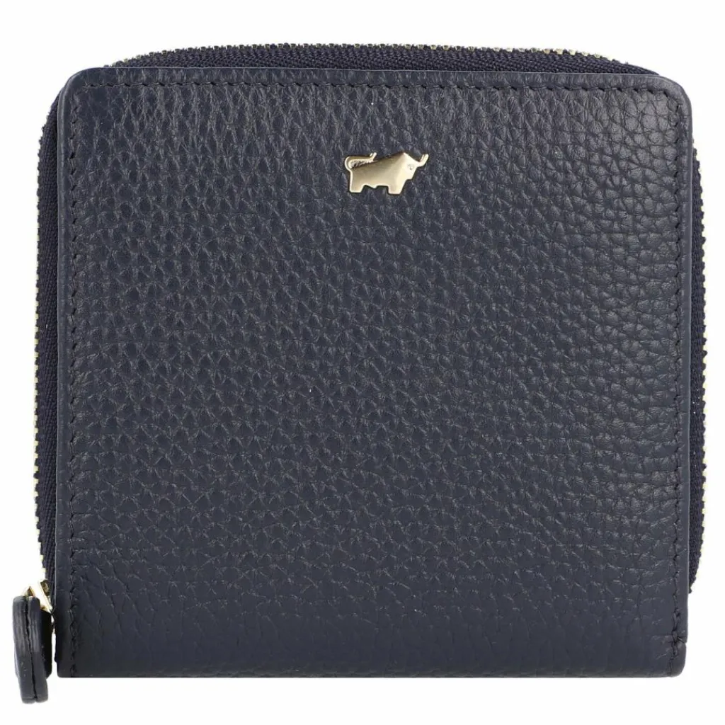 Braun Büffel Damengeldbörsen Querformat<Asti Geldbörse RFID Leder 10 cm navy