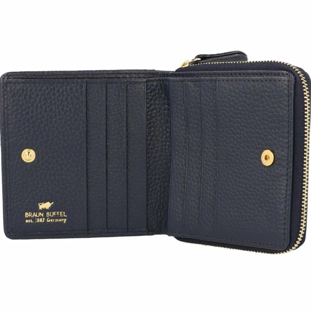 Braun Büffel Damengeldbörsen Querformat<Asti Geldbörse RFID Leder 10 cm navy