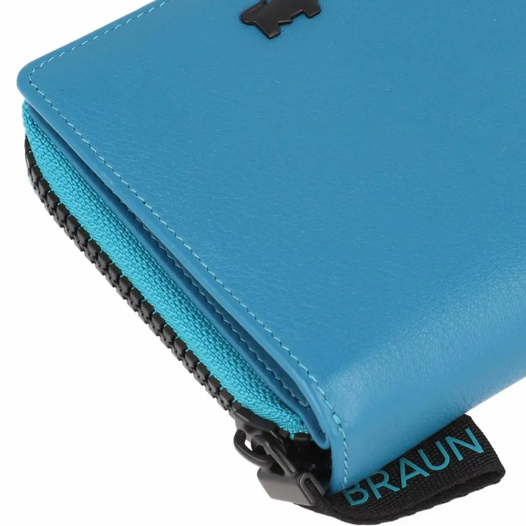 Braun Büffel Damengeldbörsen Querformat<Capri Geldbörse RFID Schutz Leder 11 cm ocean