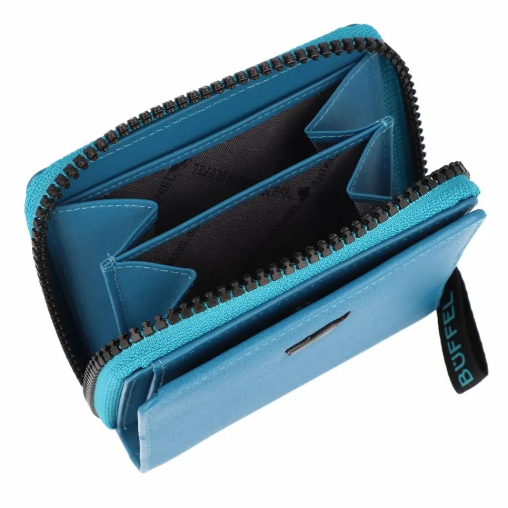 Braun Büffel Damengeldbörsen Querformat<Capri Geldbörse RFID Schutz Leder 11 cm ocean