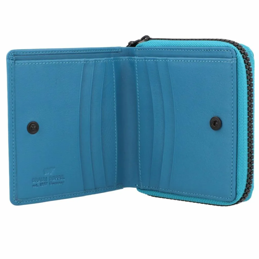 Braun Büffel Damengeldbörsen Querformat<Capri Geldbörse RFID Schutz Leder 11 cm ocean