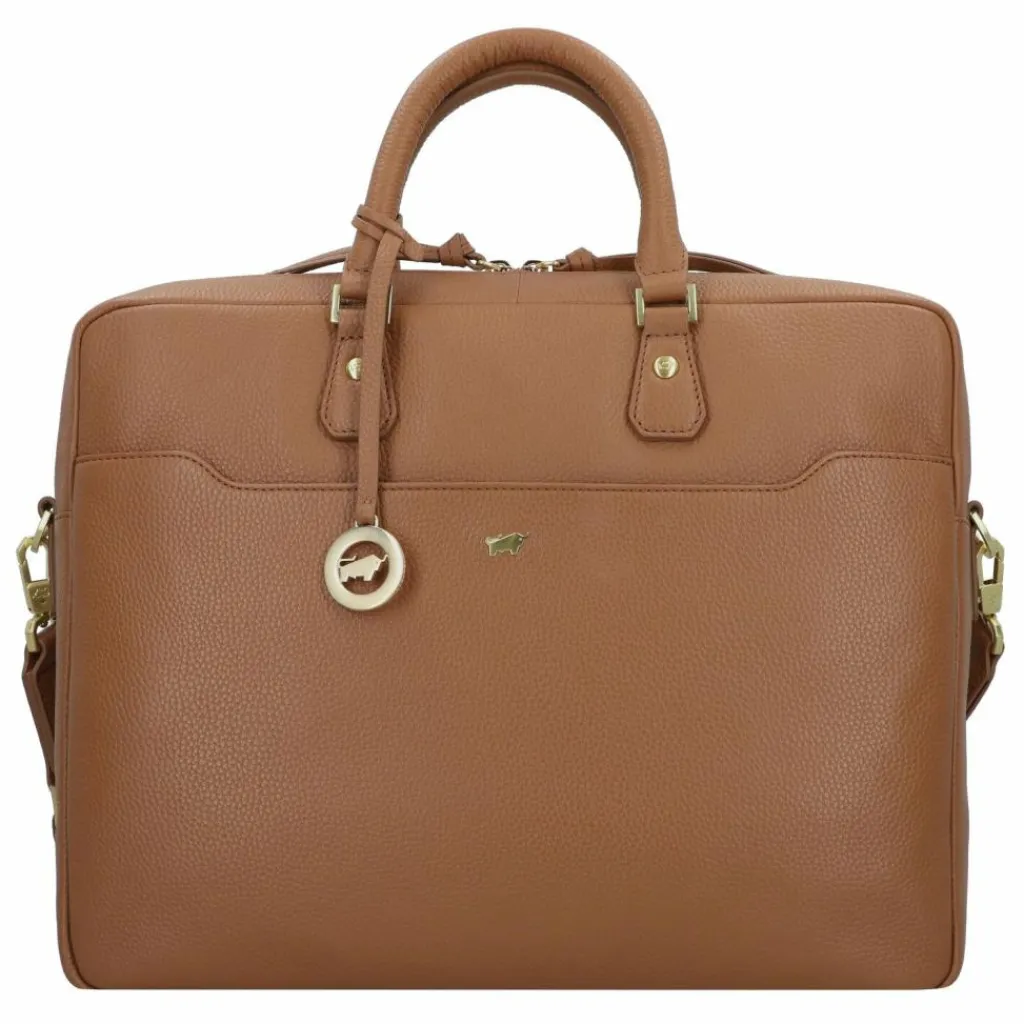 Clearance Braun Büffel Hanna Aktentasche Leder 41 cm Laptopfach cognac