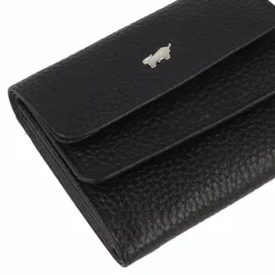 Braun Büffel Damengeldbörsen Querformat<Hanna Geldbörse RFID Schutz Leder 10 cm schwarz