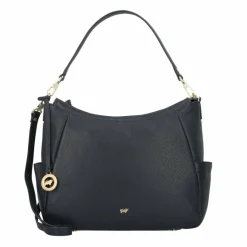 Hot Braun Büffel Hanna Schultertasche Leder 35 cm navy