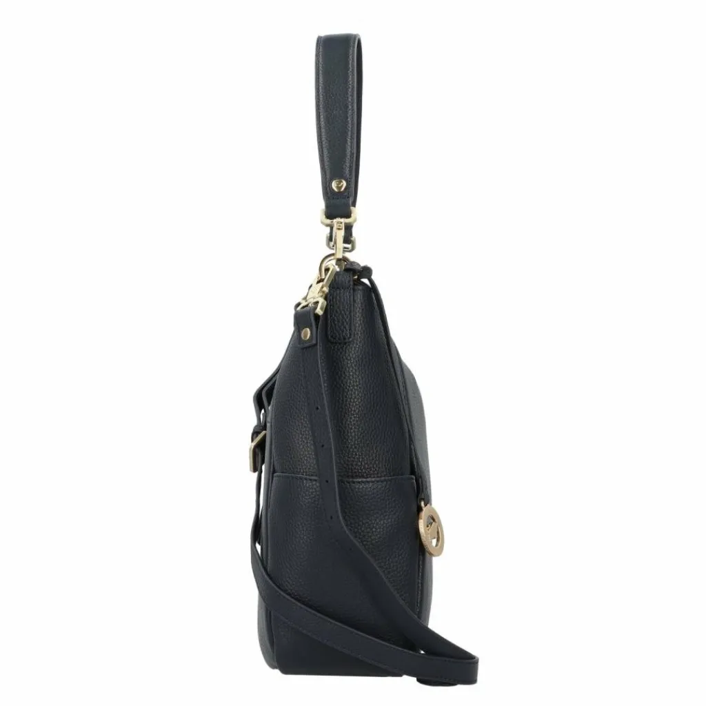 Hot Braun Büffel Hanna Schultertasche Leder 35 cm navy