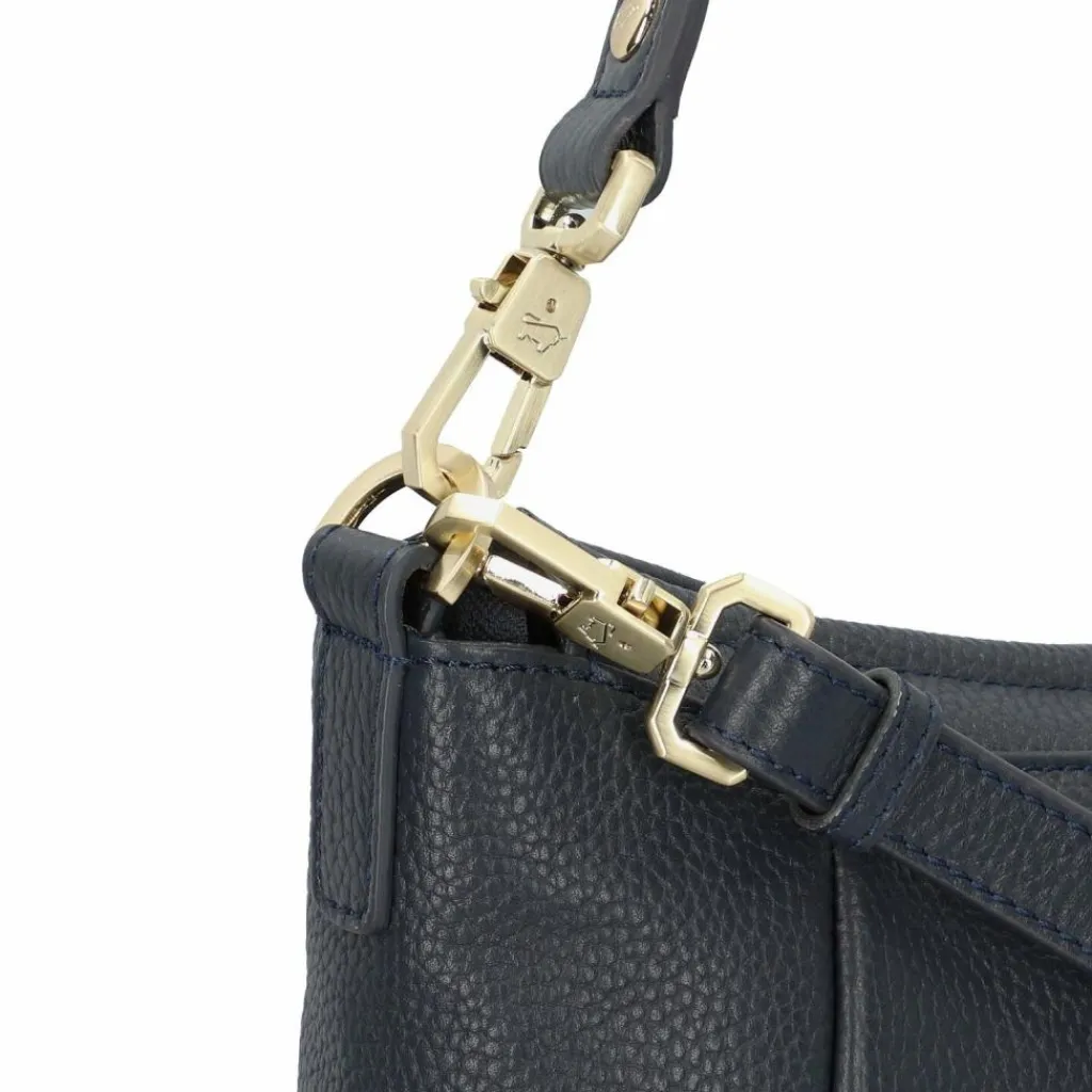 Hot Braun Büffel Hanna Schultertasche Leder 35 cm navy