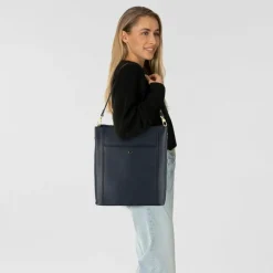 Braun Büffel Hanna Schultertasche Leder 34 cm Laptopfach navy