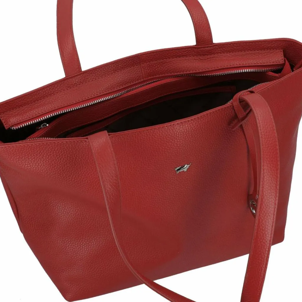 Online Braun Büffel Hanna Shopper Tasche Leder 43 cm rot
