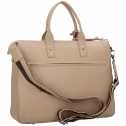 Outlet Braun Büffel Hanna Shopper Tasche Leder 39 cm Laptopfach creme