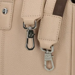 Outlet Braun Büffel Hanna Shopper Tasche Leder 39 cm Laptopfach creme