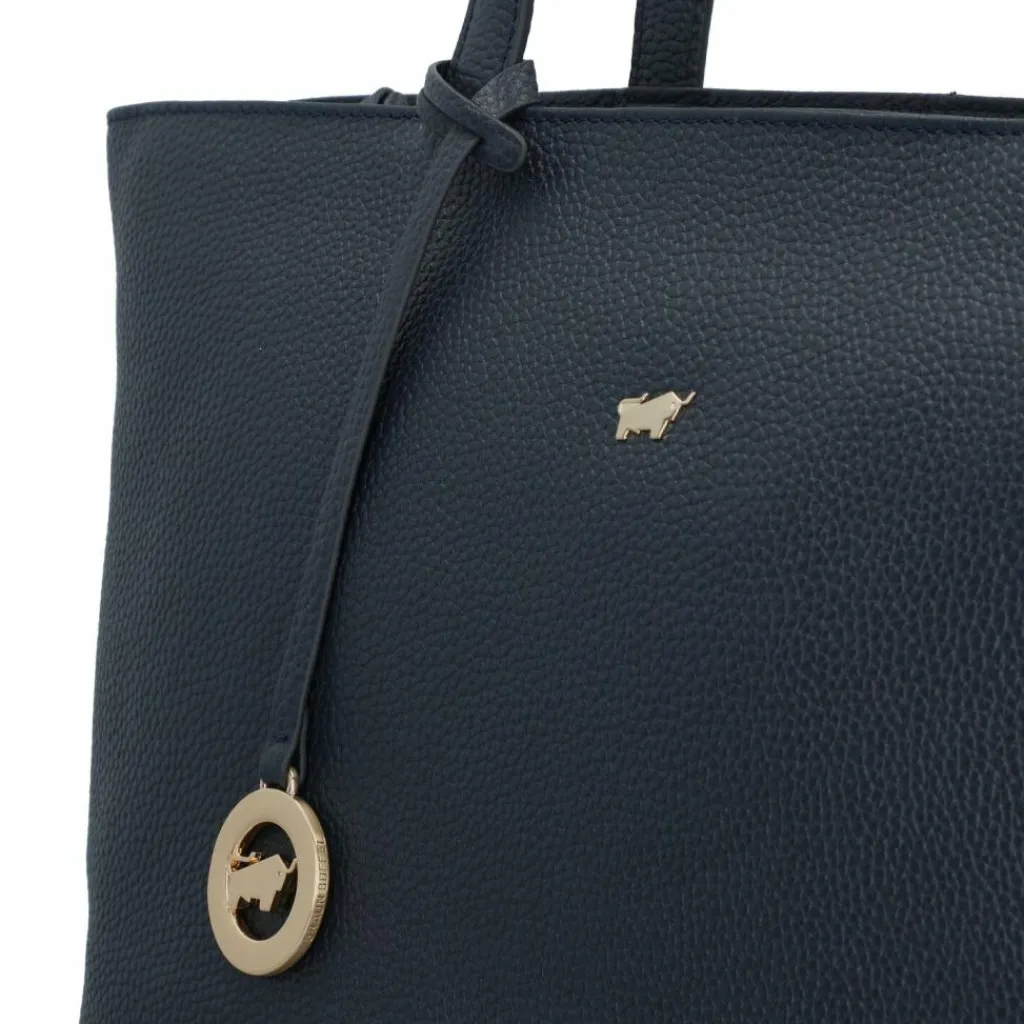 Clearance Braun Büffel Hanna Shopper Tasche Leder 43 cm navy