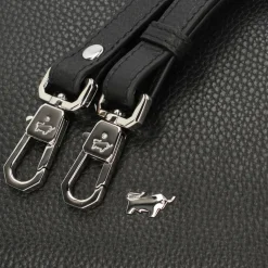 Hot Braun Büffel Hanna Umhängetasche Leder 23 cm schwarz