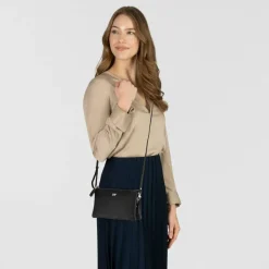 Online Braun Büffel Hanna Umhängetasche Leder 21 cm schwarz