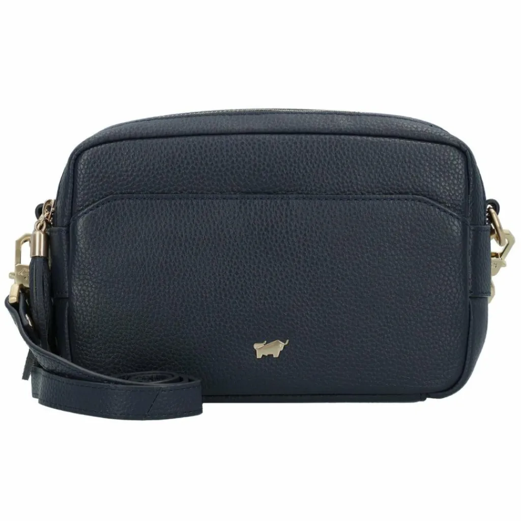 Hot Braun Büffel Hanna Umhängetasche Leder 23 cm navy