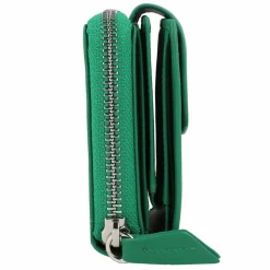 Braun Büffel Damengeldbörsen Querformat<Joy Geldbörse RFID Schutz Leder 12 cm fern green