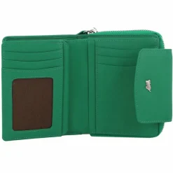 Braun Büffel Damengeldbörsen Querformat<Joy Geldbörse RFID Schutz Leder 12 cm fern green
