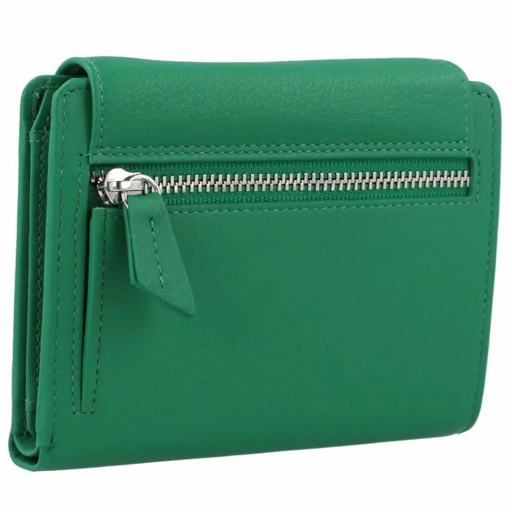 Braun Büffel Damengeldbörsen Querformat<Joy Geldbörse RFID Schutz Leder 12 cm fern green