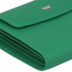 Braun Büffel Damengeldbörsen Querformat<Joy Geldbörse RFID Schutz Leder 12 cm fern green