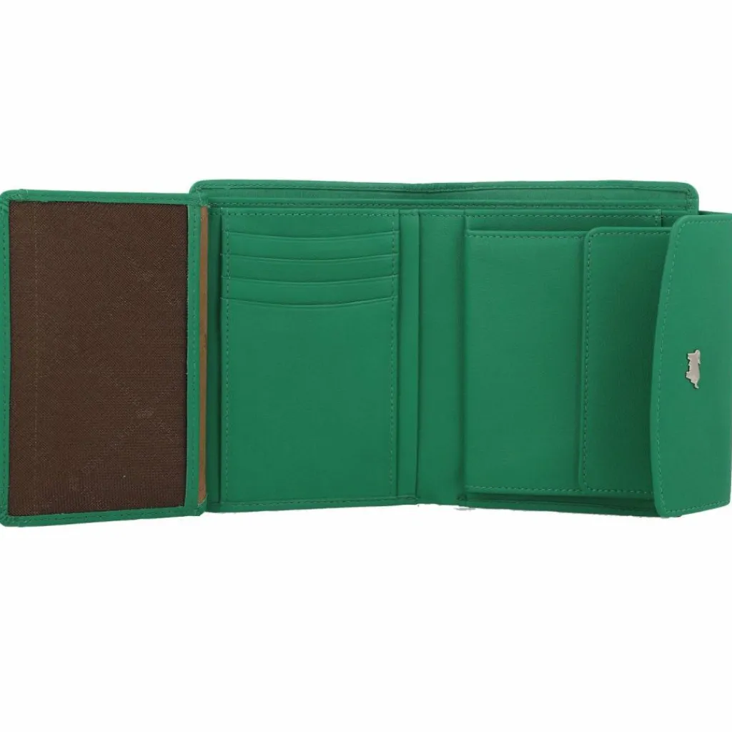 Braun Büffel Damengeldbörsen Querformat<Joy Geldbörse RFID Schutz Leder 12 cm fern green
