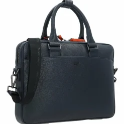 Online Braun Büffel Novara Aktentasche Leder 38 cm Laptopfach dunkelblau