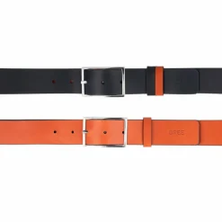 Bree Herrengürtel<Wendegürtel Leder navy-argan oil