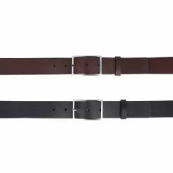 Bree Herrengürtel<Wendegürtel Leder black-darkbrown