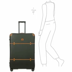 Bric's 4-Rollen Koffer|Hartgepäck<Bellagio 4 Rollen Trolley 82 cm mit Dehnfalte olivgruen