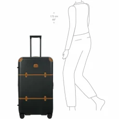 Bric's 4-Rollen Koffer|Hartgepäck<Bellagio 4 Rollen Trolley 80 cm schwarz-braun