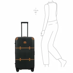 Bric's 4-Rollen Koffer|Hartgepäck<Bellagio 4 Rollen Trolley 75.5 cm schwarz-braun