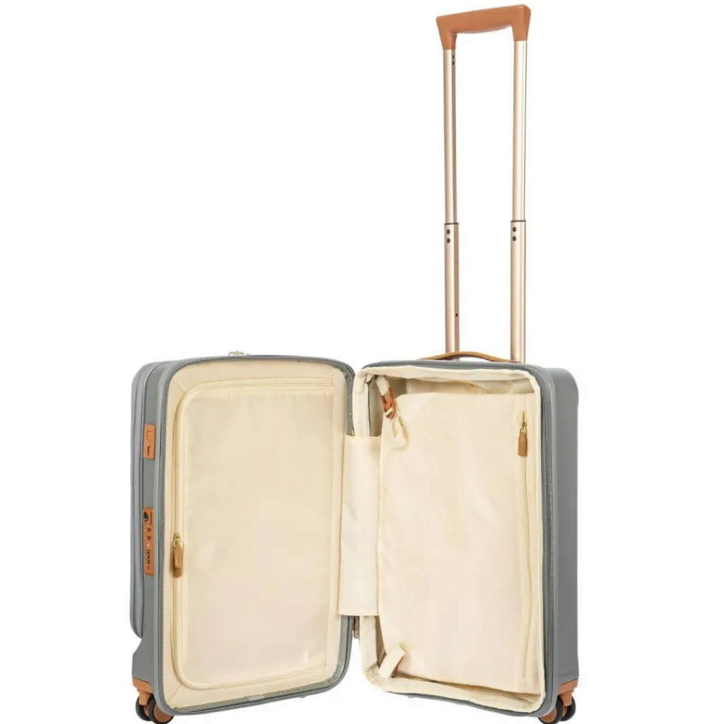 New Bric's Capri 4 Rollen Kabinentrolley 55 cm Laptopfach mit Dehnfalte silver