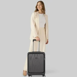 Bric's Hartgepäck Kabinengepäck|4-Rollen Kabinentrolleys<Cervia 2.0 4 Rollen Kabinentrolley S 55 cm Laptopfach mit Dehnfalte dark-grey