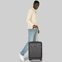 Bric's Hartgepäck Kabinengepäck|4-Rollen Kabinentrolleys<Cervia 2.0 4 Rollen Kabinentrolley S 55 cm Laptopfach mit Dehnfalte dark-grey