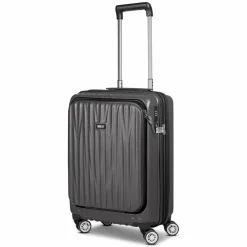Bric's Hartgepäck Kabinengepäck|4-Rollen Kabinentrolleys<Cervia 2.0 4 Rollen Kabinentrolley S 55 cm Laptopfach mit Dehnfalte dark-grey