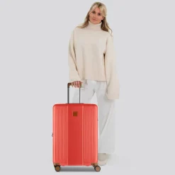 New Bric's Ferrara 4 Rollen Trolley M 67 cm mit Dehnfalte red