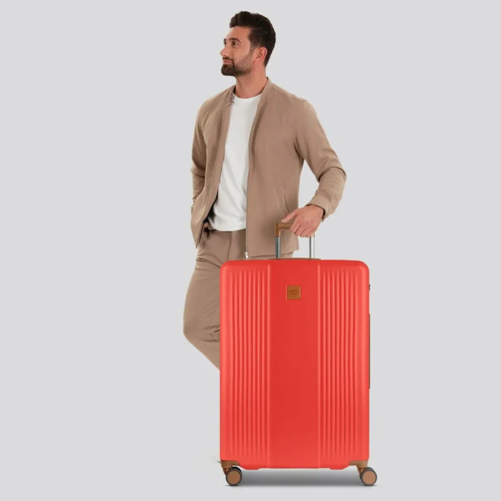 Bric's Hartgepäck|4-Rollen Koffer<Ferrara 4 Rollen Trolley L 77 cm mit Dehnfalte red