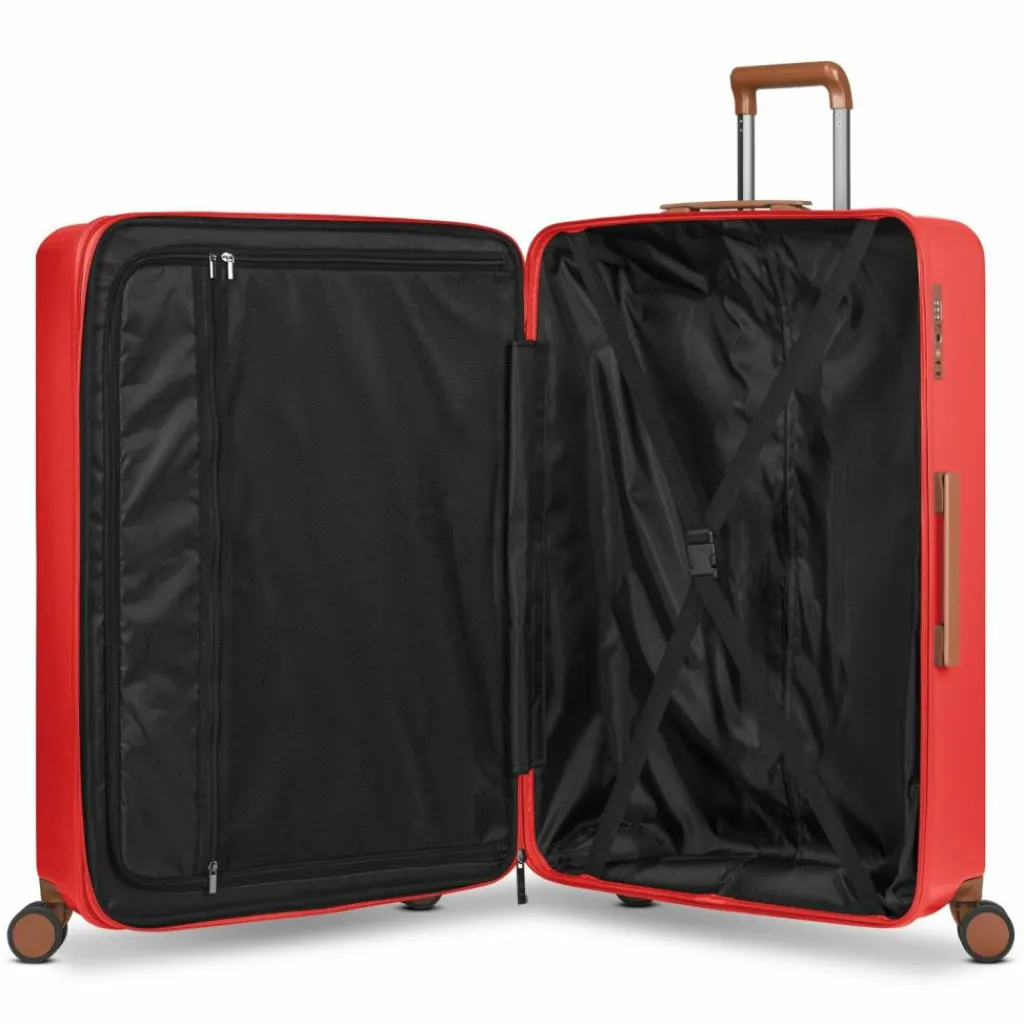 Bric's Hartgepäck|4-Rollen Koffer<Ferrara 4 Rollen Trolley L 77 cm mit Dehnfalte red